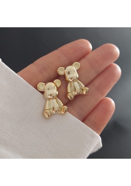 Vip Özel Seri Gold Renk Ayıcık Kadın Küpe fiyatları