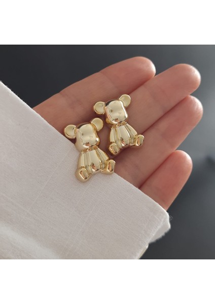 Vip Özel Seri Gold Renk Ayıcık Kadın Küpe indirimleri