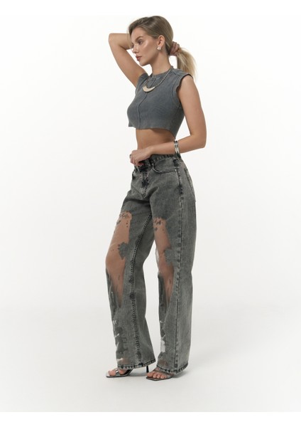 Trixie Füme Transparan Jean Pantolon
