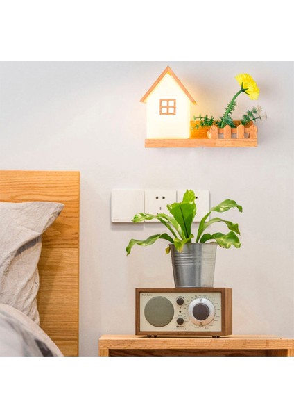 Renkli Çocuk Masa Lambası Aplik, Ahşap Tasarım, E27 Duy, Çok Renkli fırsatları