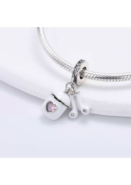 Airpod Kulaklık Sallantılı Gümüş Charm modelleri