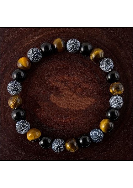 Akik, Kaplan Gözü ve Oniks Doğal Taş Bileklik