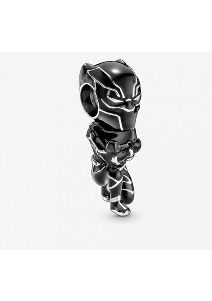 Black Panter Gümüş Charm