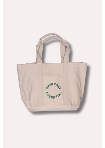 % 100 Pamuk Kanvas " Everyday Essential " Bez Çanta / Tote Bag
