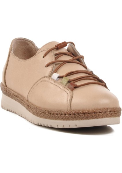 Voyager Z132 Z Bej Deri Kadın Günlük Ayakkabı