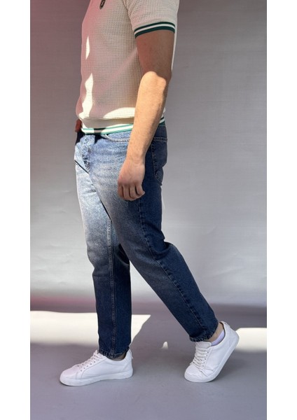 Yıkamalı Koyu Mavi Boyfriend Pantolon fiyatları