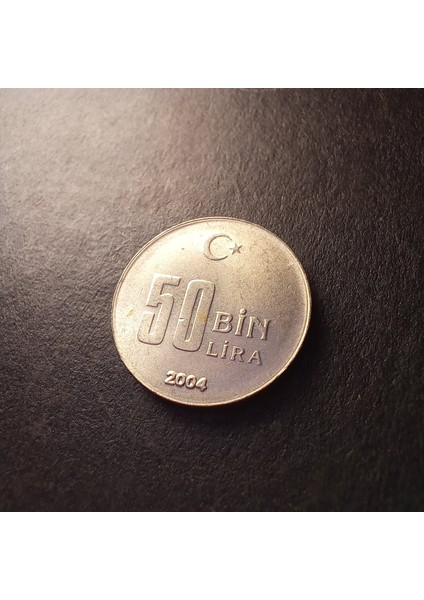 39963680156A0BE72D 50.000 Lira 2004 Ça/çil Eski Madeni Para