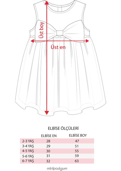Kız Çocuk Fiyonklu Tüllü Yazlık Doğum Günü Özel Gün Elbisesi