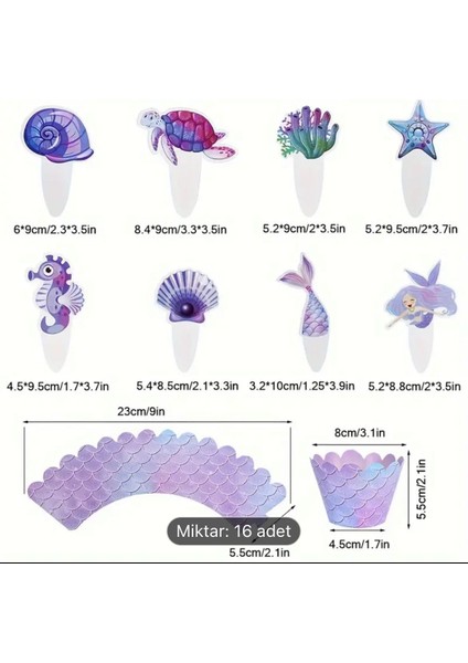 Vegas Denizkızı Temalı Cupcake ve Süslemeleri modelleri