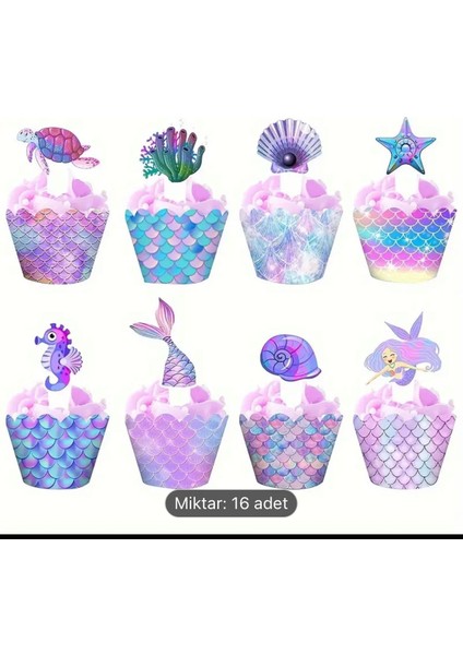 Vegas Denizkızı Temalı Cupcake ve Süslemeleri