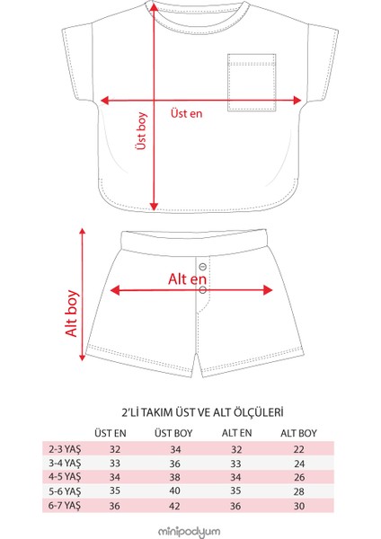 Oversize Cepli T-Shirt Şortlu Waffle Çocuk Yazlık Ikili Takım fiyatları