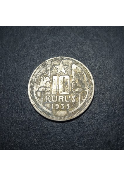 39963680E6CB34BC7D Kulptan Çıkma (Rr) 10KURUŞ 1935 Eski Madeni Para