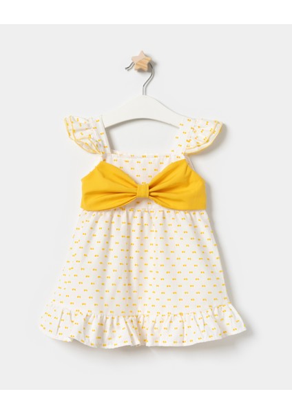 Kız Bebek Fiyonklu Yazlık Elbise