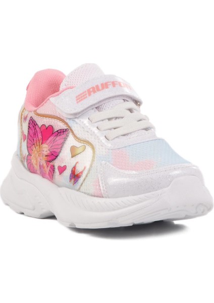 Ruffon 2340 P Beyaz-Pembe Hafif Esnek Çocuk Spor Ayakkabı