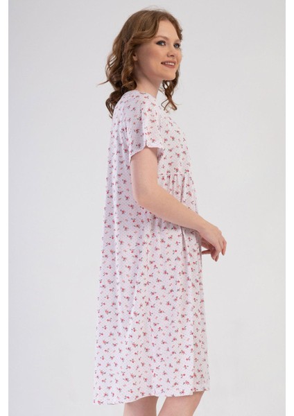 Kadın Kısa Kol Somon Gecelik %100 PAMUK C7T7N7O161 modelleri