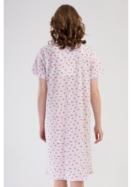 Kadın Kısa Kol Somon Gecelik %100 PAMUK C7T7N7O161 fırsatları