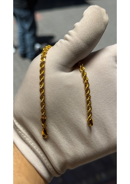 14 Ayar Altın Halat Bileklik modelleri