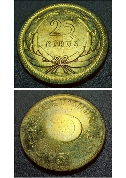 3996368023DDBC897B 25 Kuruş 1951 Değerli Sene Çt+ Eski Yabancı Madeni Para