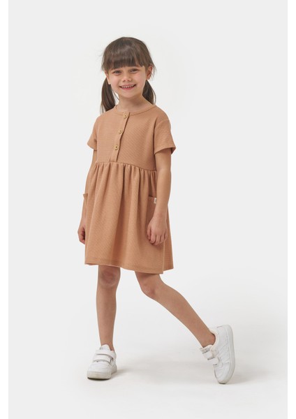 Kız Çocuk Cepli Yazlık Waffle Günlük Elbise fiyatları