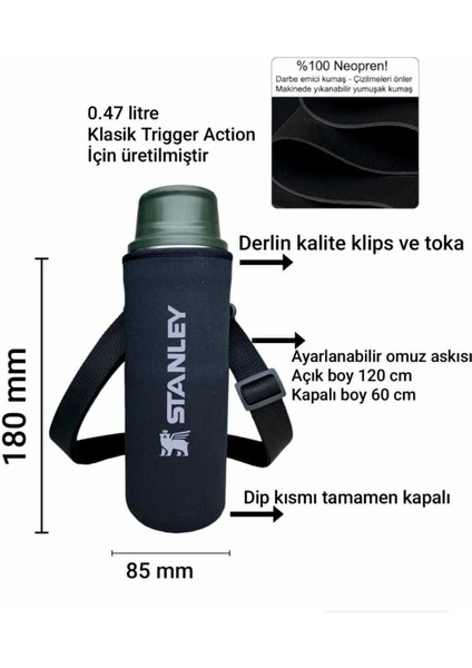 Neopren Termos Kılıfı ve Omuz Askısı -0.47 Lt. Trigger Action fırsatları