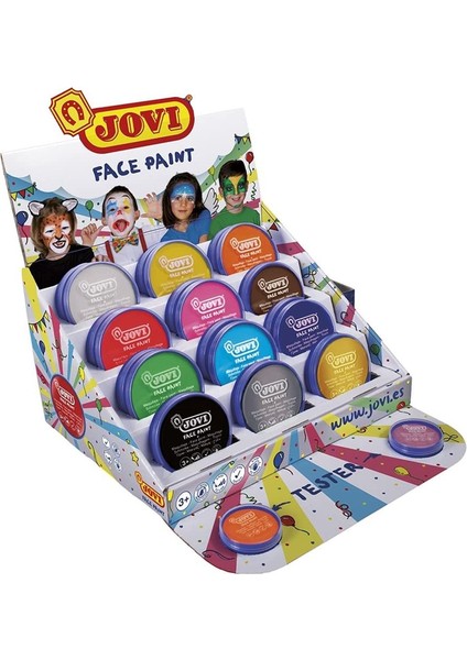 Jovı 177E Krem Yüz Boyası 20ML x 12 Renk - 24'lü Stand