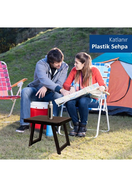Katlanır Plastik Sehpa Antrasıt-Kamp Masası