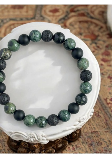 Kanbaba Jasper Oniks Lav Taşı ( Güç Cesaret) Bileklik modelleri