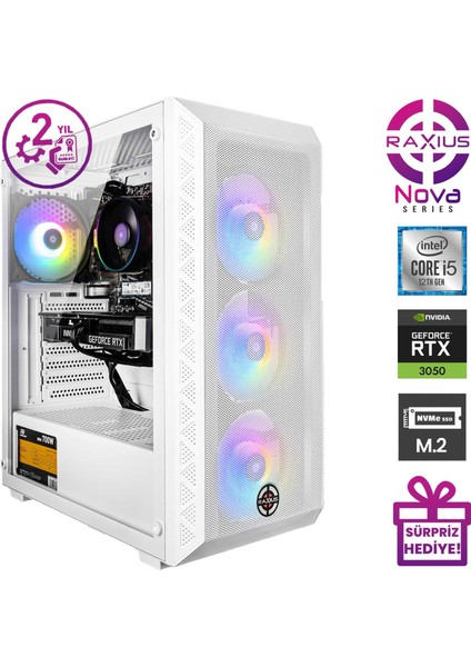 Nova G2 I5 30506G-124A006 I5-12400 32GB 2tbssd RTX3050 6 GB Freedos Gaming Masaüstü Bilgisayar