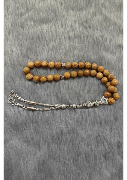 Kahverengi Jasper Taşlı Doğaltaş Tespih EV87