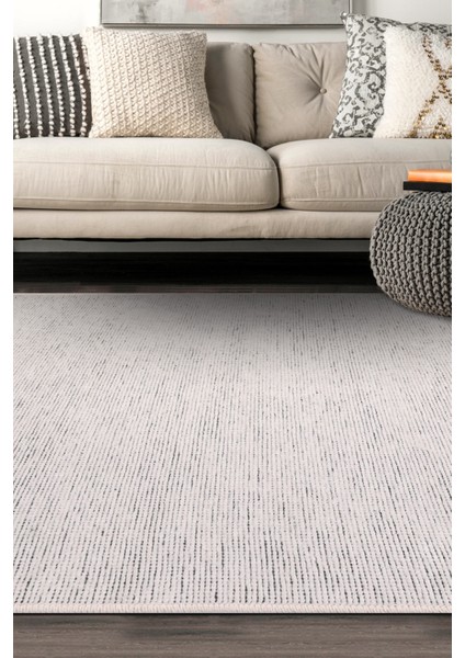 Azra Kaymaz Taban Beyaz Halı – Salon, Çocuk Odası ve Mutfak Için Yıkanabilir, Yumuşak Kilim