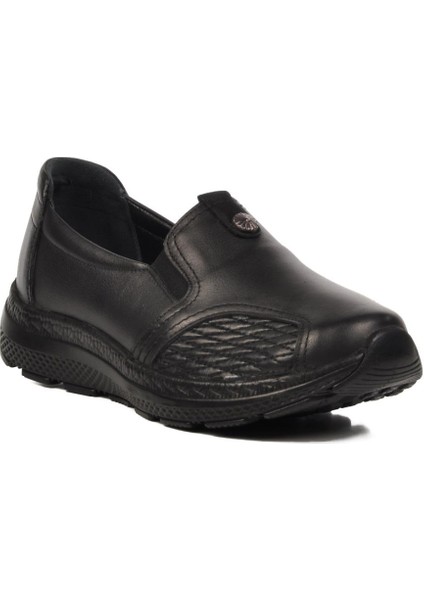 0042 Z Siyah Hakiki Deri Kadın Günlük Ayakkabı