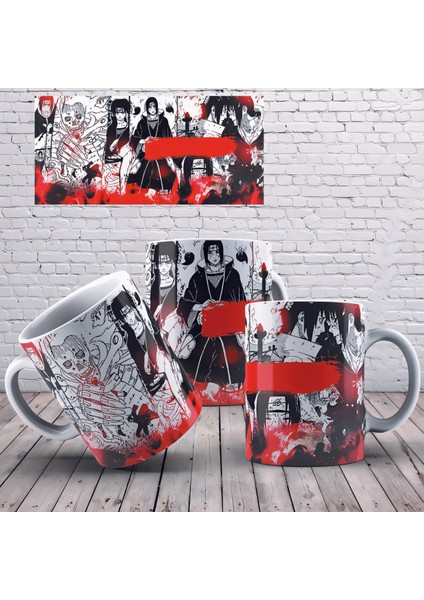 Anime Karakter Uchiha Itachi Naruto Tasarım Full Baskılı Beyaz Kupa Bardak