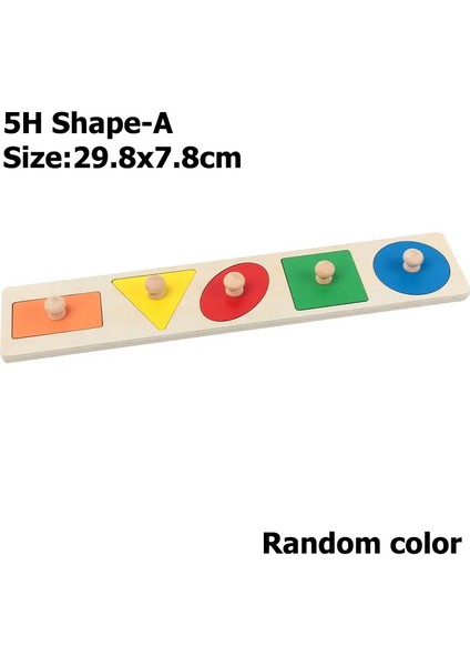 Ahşap Montessori 3D Geometrik Yönetim Kurulu Çocuklar Erken Eğitim Şekil Renk Biliş Toys Anaokulu Öğretim Yardımları Hediyeler Ddj Renk: 5h Şekil-A (Yurt Dışından)
