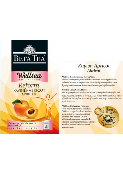 Kayısı Çayı 20 Adet - Beta Welltea Reform Collection