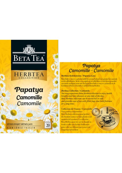Papatya Çayı 20 Adet - Beta Herbtea Collection