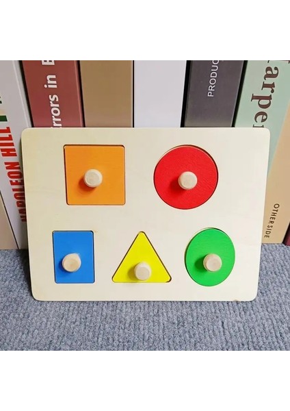 Çocuk Montessori Educational Çok Geometrik Şekli Renk Sıra Bulmaca Ahşap Boza Oyun Oyuncakları Çocuklar Için Bebek Hediyeleri Renk: XL10904 (Yurt Dışından)
