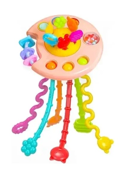 Bebek Montessori Duyusal Geliştirme Eğitim Oyuncakları Çekme String Finger Kavrama Eğitimi Erken Öğrenme Oyuncak Diş Çıkarma Bpa 1-3y Renk: Pembe (Yurt Dışından)