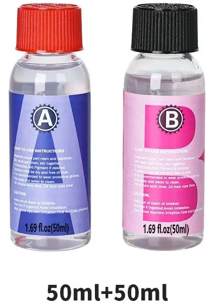 1: 1 Kristal Berraklığında Epoksi Reçine Kiti Yüksek Parlak Kacıklar Sanat Reçine Malzemeleri Kaplama ve Döküm Zanaat Diy Mücevher Yapımları: 50ML 50ML (Yurt Dışından)