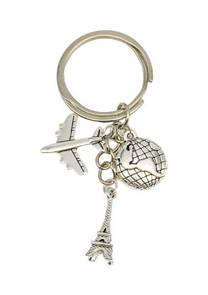1 Adet Mini Pasaport Uçak Eyfel Kulesi Charm Anahtarlık Metal Alaşım Seyahat Anahtarlık Cüzdan Sırt Çantası Araba Charm AKSESUARLARIRENK:ER541 (Yurt Dışından)