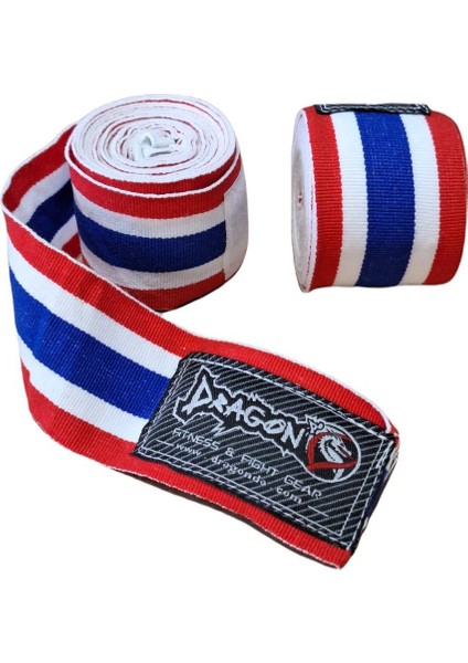 83818 Thailand Bayraklı 3,5 Metre Elastik Bandaj Boks Bandajı Muay Thai Bandajı Kick Boks Bandajı