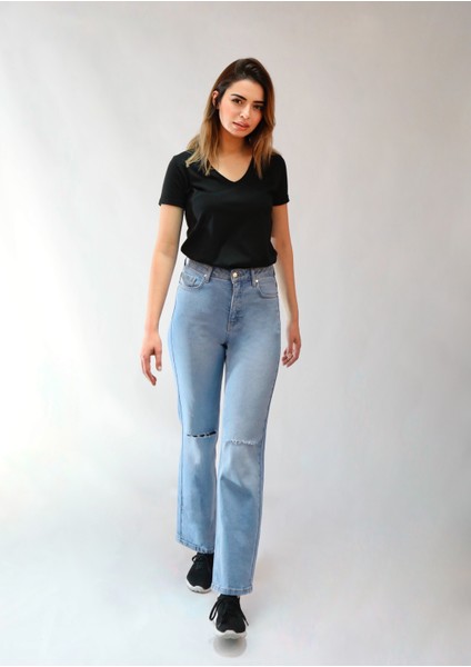 Geniş Paça Pantolon Açık Mavi modelleri