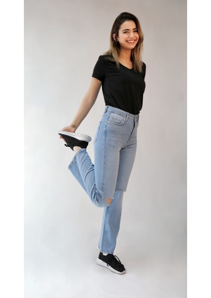 Geniş Paça Pantolon Açık Mavi fırsatları