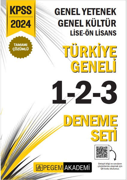 2024 KPSS Genel Yetenek Genel Kültür Lise-Ön Lisans Tamamı Çözümlü Deneme Seti