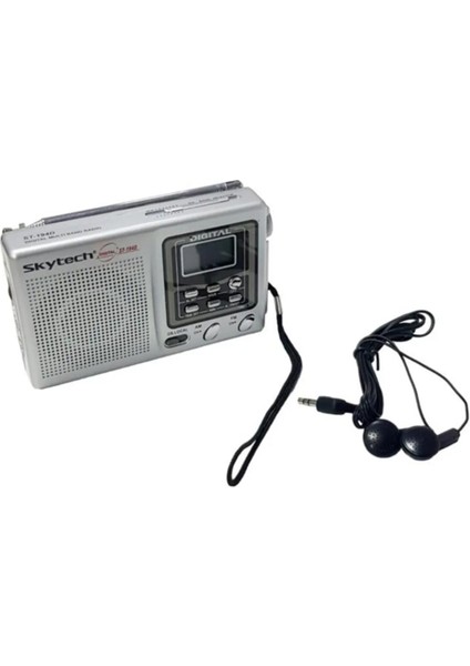 ST-194D Pilli Mini Deprem Radyosu Cep Radyosu - Kulaklık Hediyeli 13X8CM