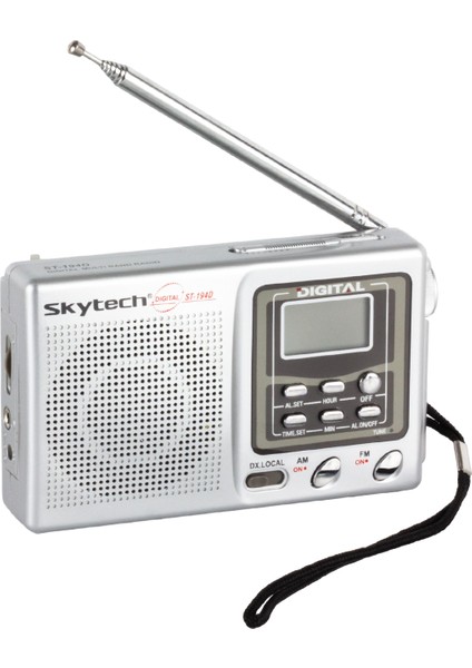 ST-194D Pilli Mini Deprem Radyosu Cep Radyosu - Kulaklık Hediyeli 13X8CM