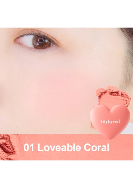 Luv Beam Cheek / Tekli Toz Allık - 01 Loveable Coral