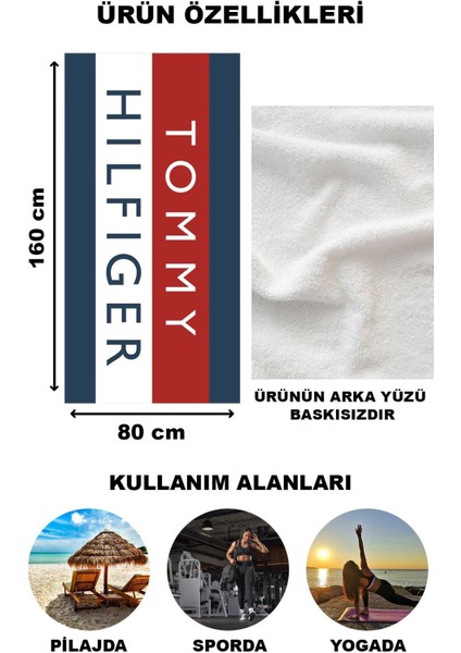 Dekoratif Modern Desenli Plaj Deniz Havlusu Peştamal 80 x 160 cm LU x 82