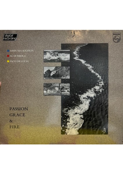 John Mclaughlin - Al Di Meola - Paco De Lucía – Passion, Grace & Fire 1983 Baskı Lp