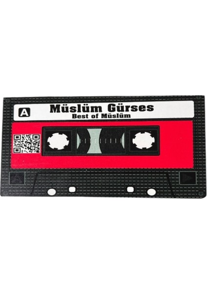 Müslüm Gürses Best Of Müslüm Yazılı Teyp Kaset Tasarımlı Ahşap Mdf Duvar Süsü