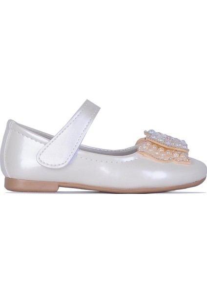 76-Herbebe Krem Kız Çocuk Günlük Babet